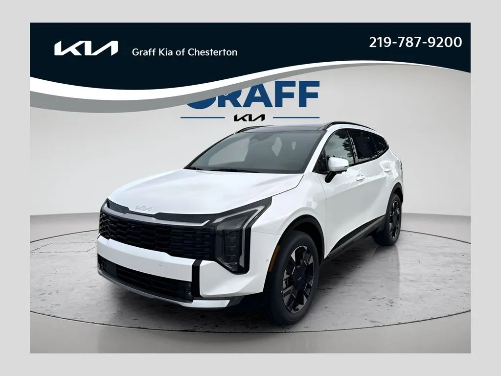 White 2026 Kia Sportage Hybrid SX-Prestige for sale in Burns Harbor, IN