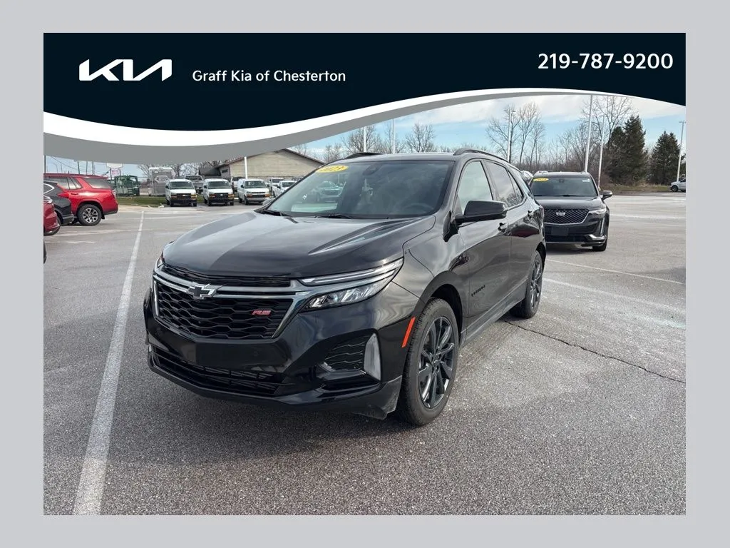 Black 2023 Chevrolet Equinox RS for sale in Burns Harbor, IN