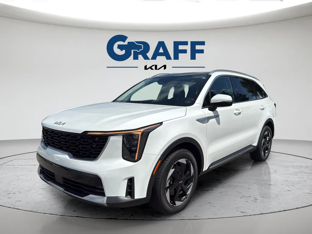 White 2025 Kia Sorento Hybrid EX for sale in Burns Harbor, IN