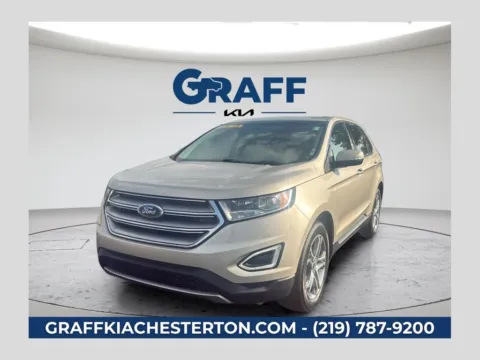 White 2017 Ford Edge Titanium for sale in Burns Harbor, IN
