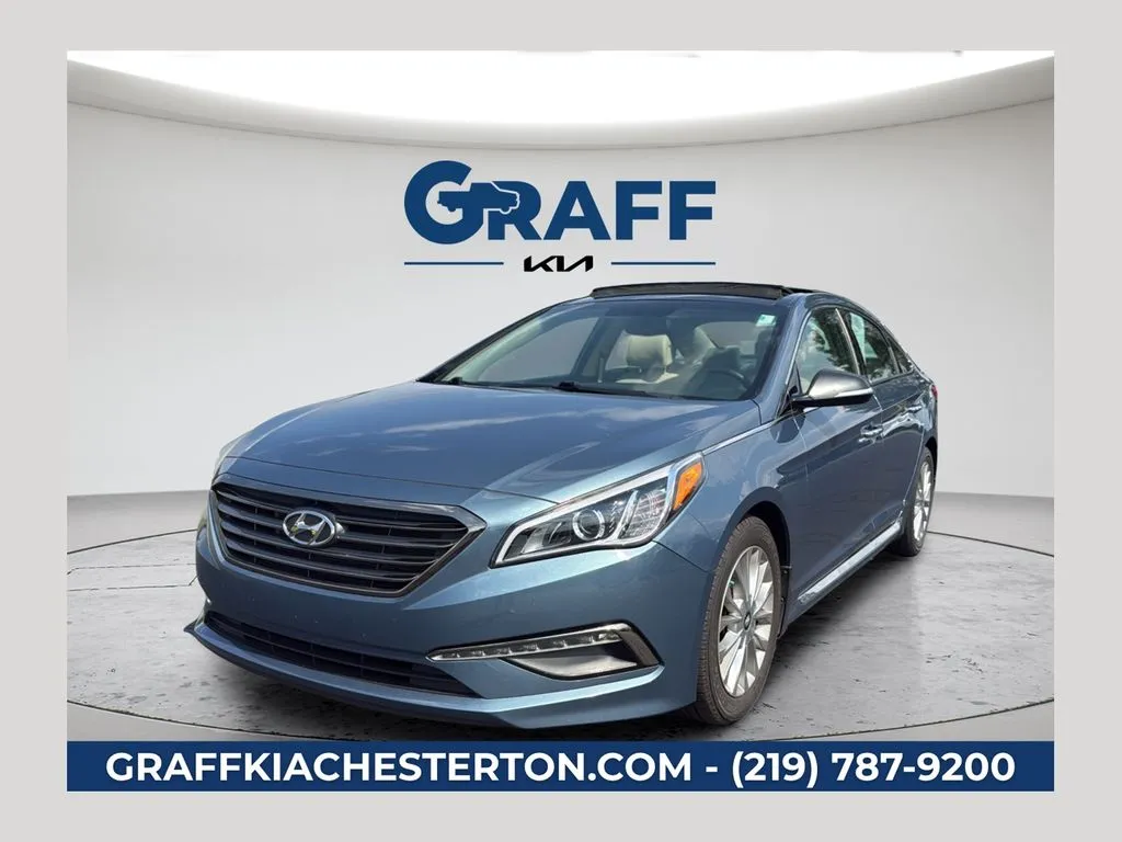 Blue 2015 Hyundai Sonata Limited for sale in Burns Harbor, IN