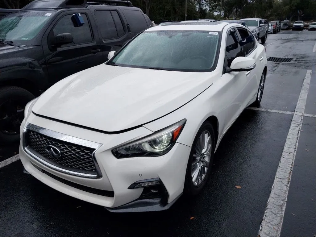White 2021 INFINITI Q50 3.0t LUXE for sale in Indianapolis, IN