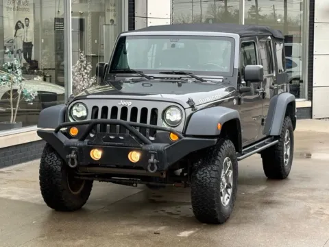 Gray 2014 Jeep Wrangler Unlimited Rubicon for sale in Indianapolis, IN