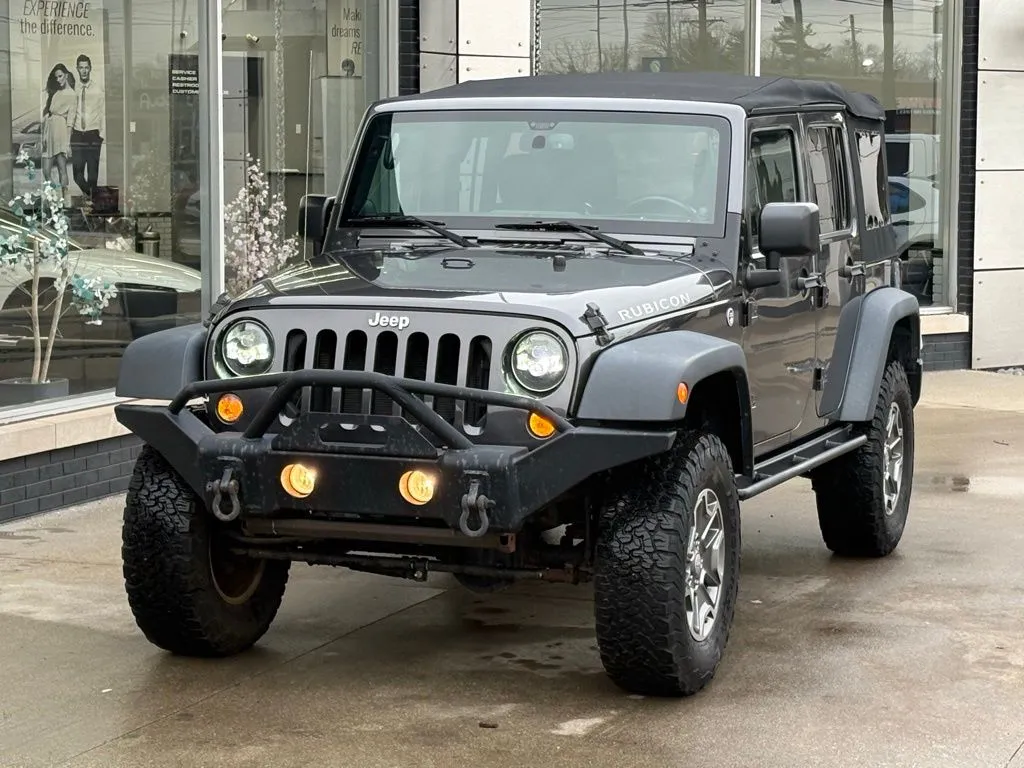 Gray 2014 Jeep Wrangler Unlimited Rubicon for sale in Indianapolis, IN
