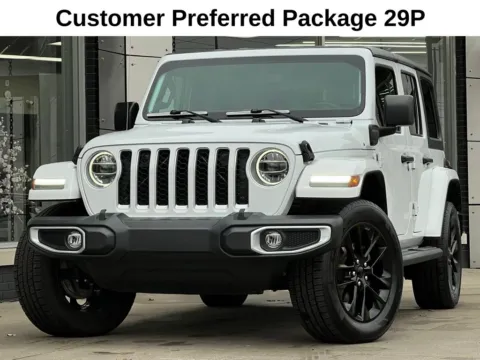 White 2021 Jeep Wrangler Unlimited Sahara 4xe for sale in Indianapolis, IN