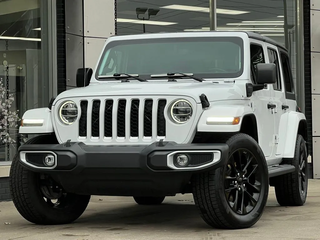 White 2021 Jeep Wrangler Unlimited Sahara 4xe for sale in Indianapolis, IN
