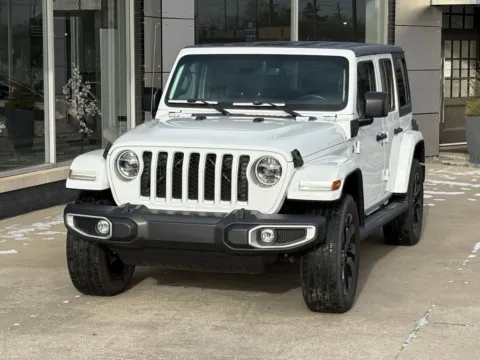 White 2021 Jeep Wrangler Unlimited Sahara 4xe for sale in Indianapolis, IN