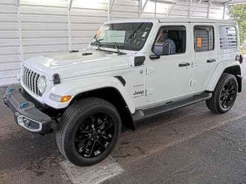 White 2024 Jeep Wrangler Sahara 4xe for sale in Indianapolis, IN