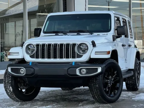 White 2024 Jeep Wrangler Sahara 4xe for sale in Indianapolis, IN