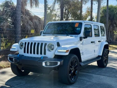 White 2022 Jeep Wrangler Unlimited Sahara 4xe for sale in Indianapolis, IN
