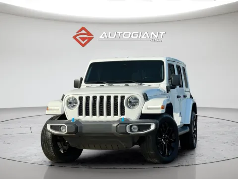 White 2022 Jeep Wrangler Unlimited Sahara 4xe for sale in Indianapolis, IN