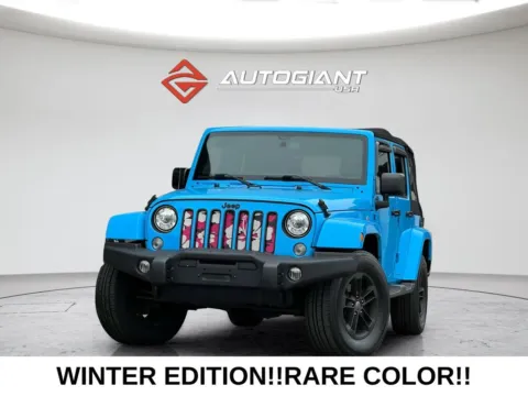 Blue 2017 Jeep Wrangler Unlimited Sahara for sale in Indianapolis, IN