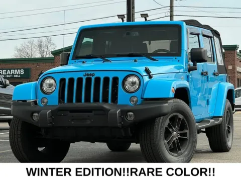 Blue 2017 Jeep Wrangler Unlimited Sahara for sale in Indianapolis, IN