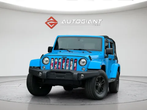 Blue 2017 Jeep Wrangler Unlimited Sahara for sale in Indianapolis, IN