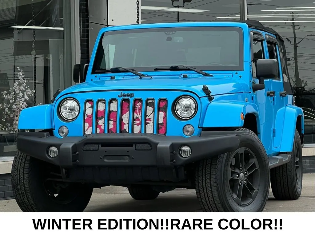 Blue 2017 Jeep Wrangler Unlimited Sahara for sale in Indianapolis, IN