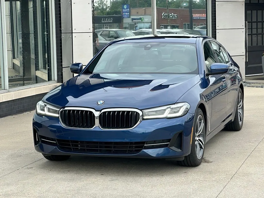 Blue 2021 BMW 5 Series 530i for sale in Indianapolis, IN