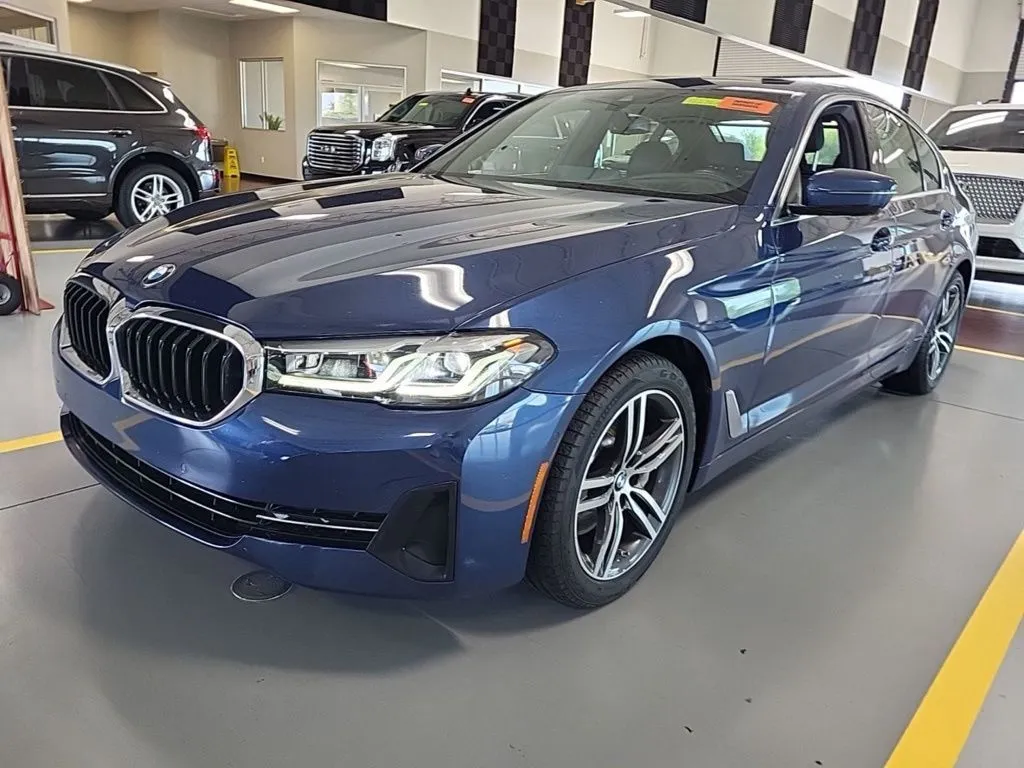 Blue 2021 BMW 5 Series 530i for sale in Indianapolis, IN