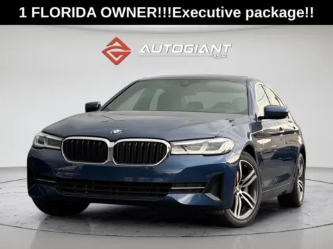 Blue 2021 BMW 5 Series 530i for sale in Indianapolis, IN