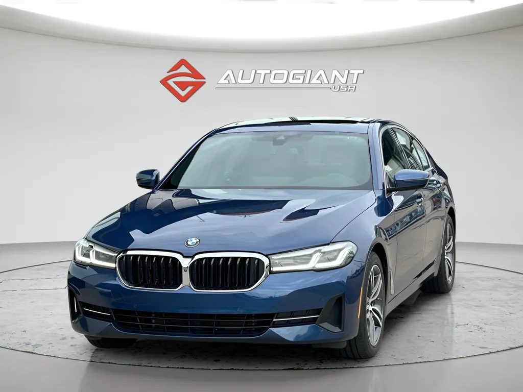 Blue 2021 BMW 5 Series 530i for sale in Indianapolis, IN