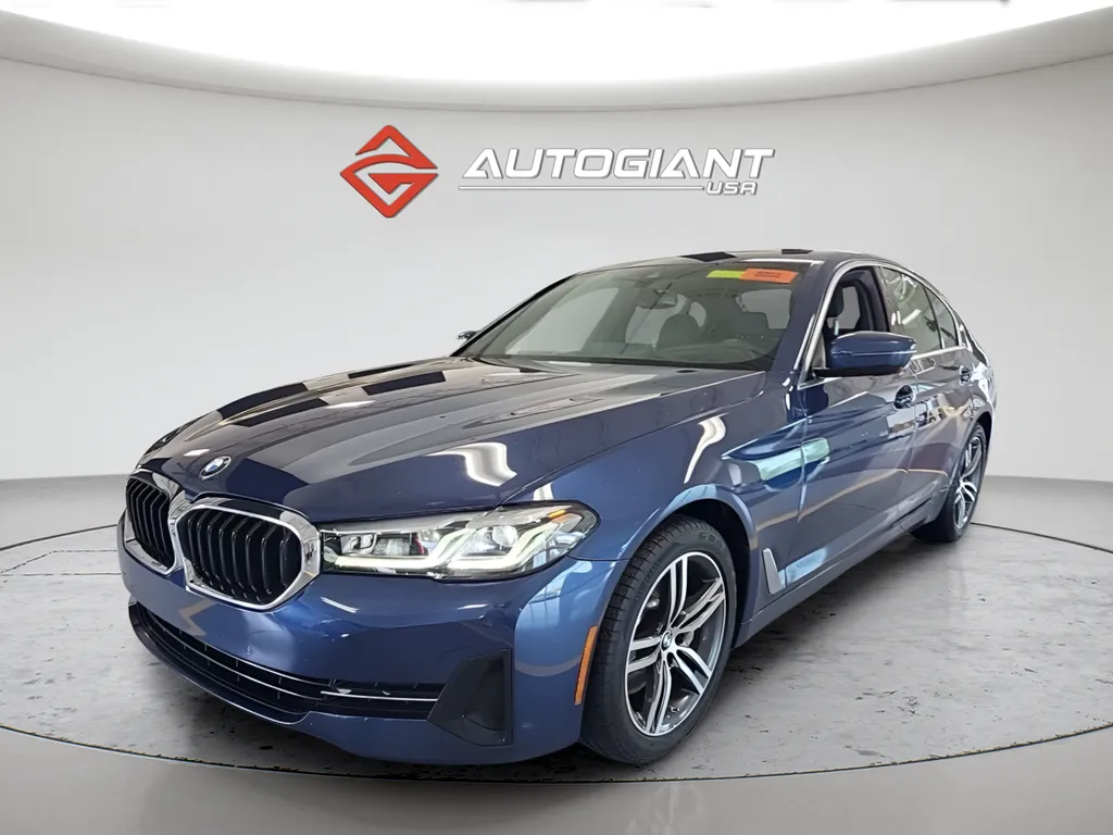 Blue 2021 BMW 5 Series 530i for sale in Indianapolis, IN