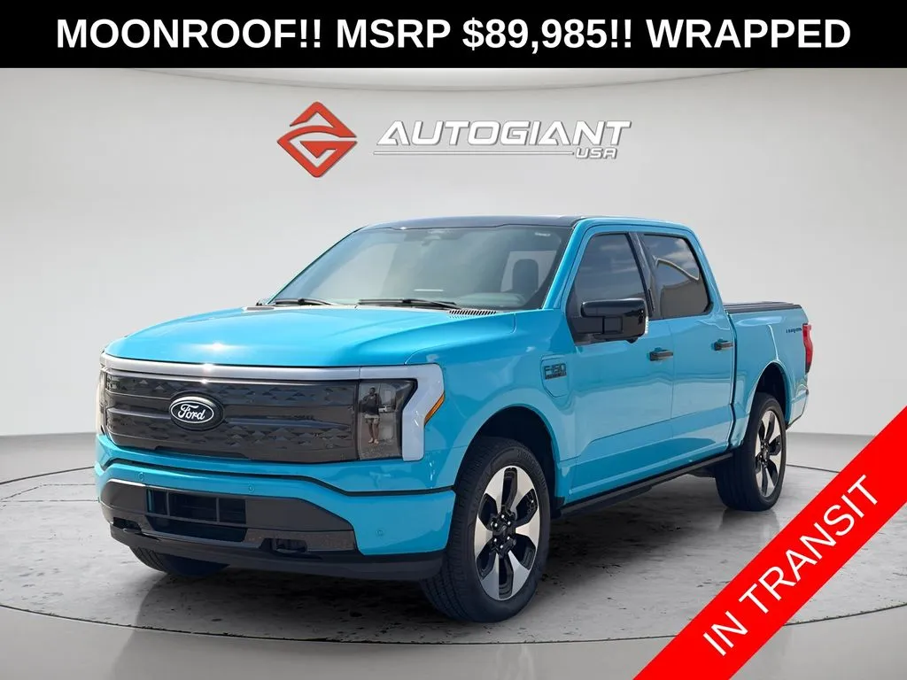 White 2025 Ford F-150 Lightning Platinum for sale in Indianapolis, IN