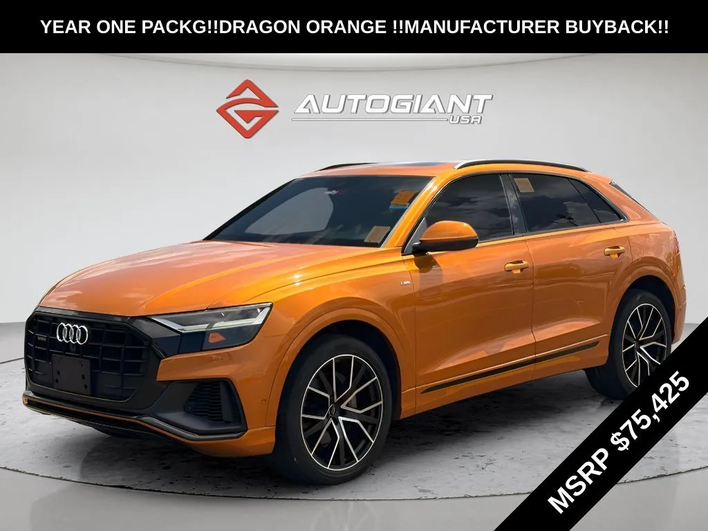 Orange 2019 Audi Q8 3.0T Premium Plus for sale in Indianapolis, IN