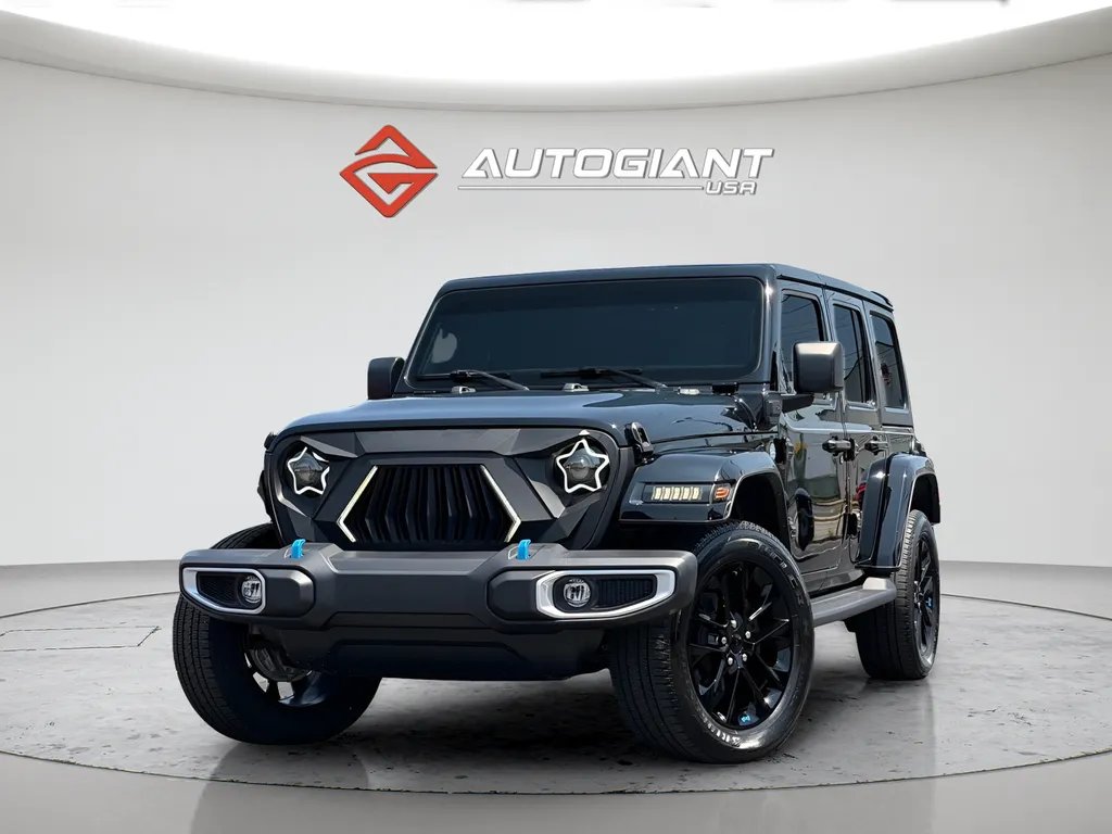 Black 2023 Jeep Wrangler Sahara 4xe for sale in Indianapolis, IN