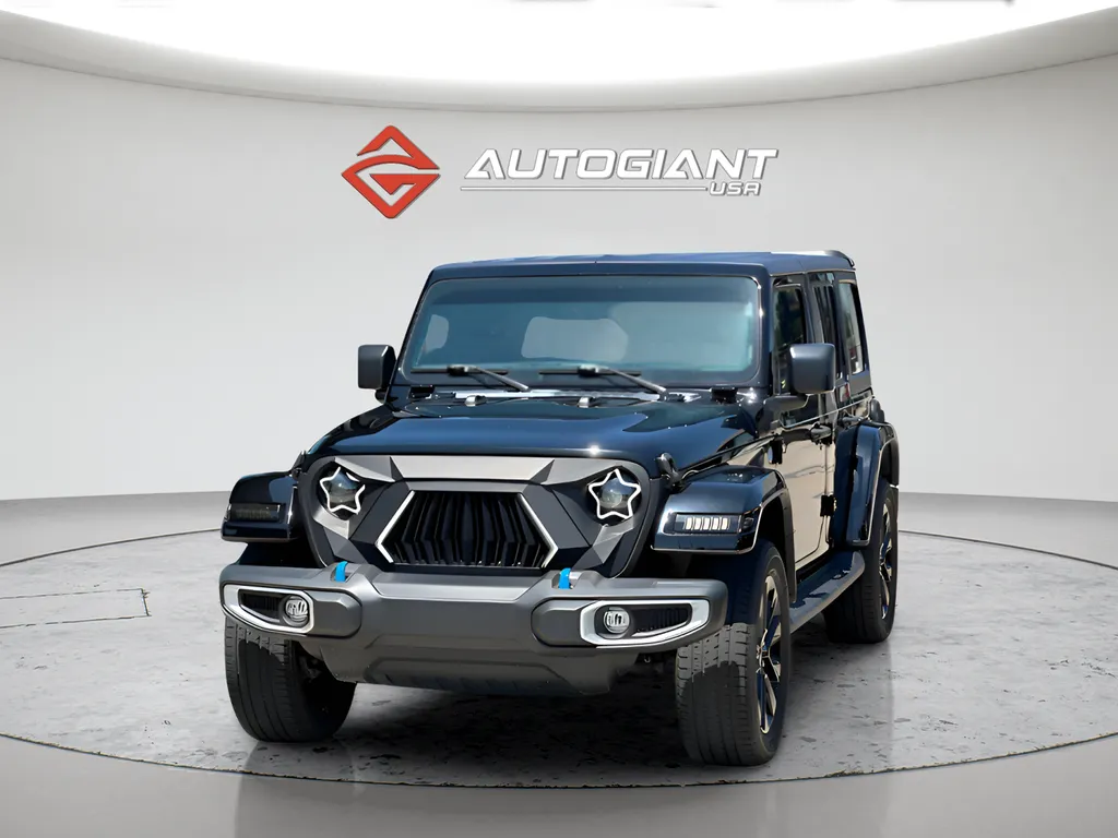 Black 2023 Jeep Wrangler Sahara 4xe for sale in Indianapolis, IN