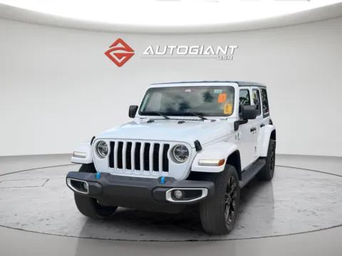 White 2022 Jeep Wrangler Unlimited Sahara 4xe for sale in Indianapolis, IN