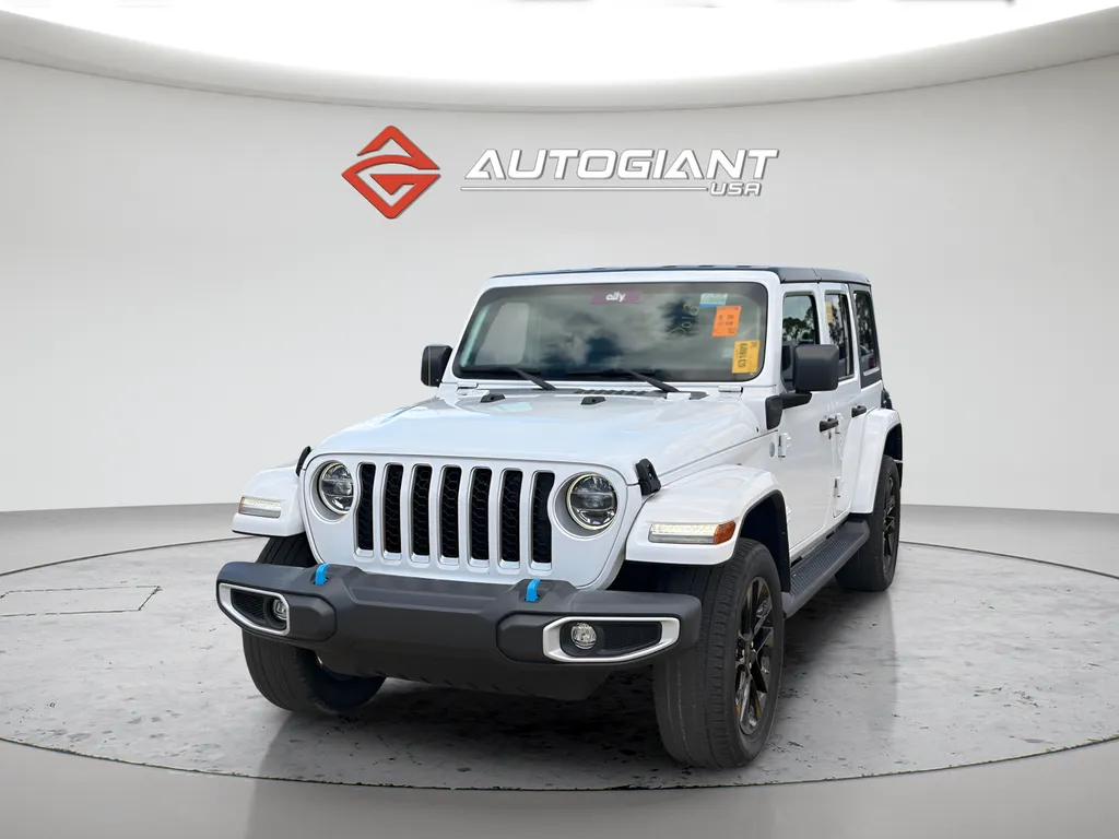 White 2022 Jeep Wrangler Unlimited Sahara 4xe for sale in Indianapolis, IN
