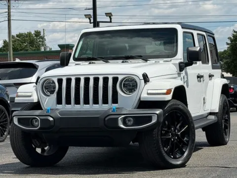 White 2022 Jeep Wrangler Unlimited Sahara 4xe for sale in Indianapolis, IN