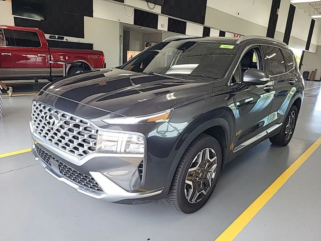 Gray 2023 Hyundai Santa Fe Hybrid SEL Premium for sale in Indianapolis, IN