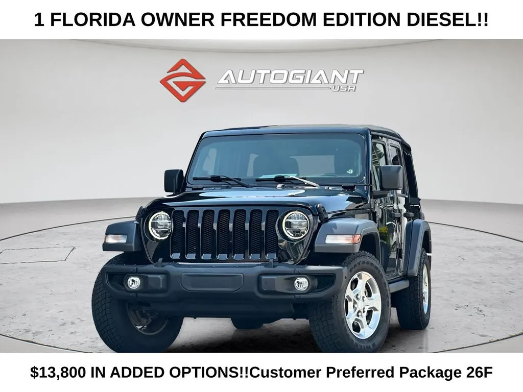 Black 2021 Jeep Wrangler Unlimited Freedom Edition for sale in Indianapolis, IN