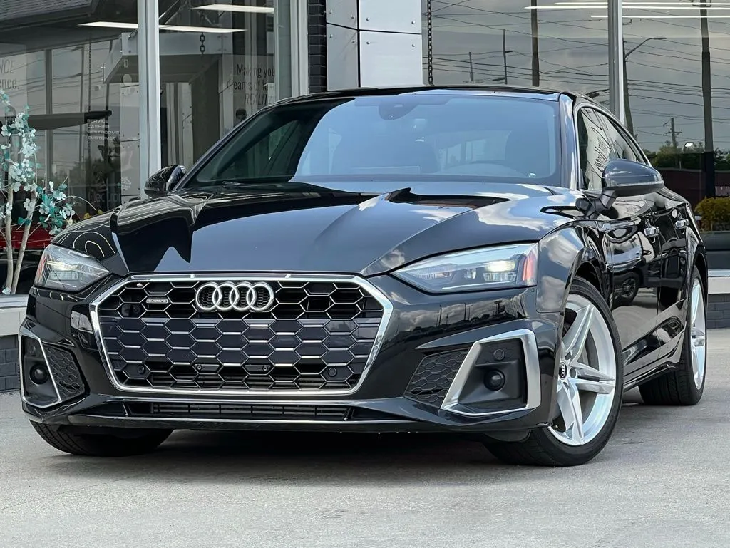 Black 2021 Audi A5 45 S line Premium for sale in Indianapolis, IN