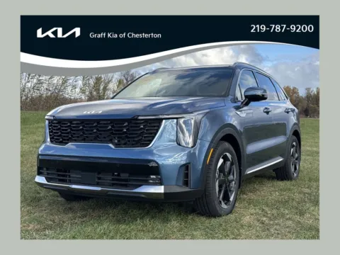 Blue 2025 Kia Sorento Hybrid EX for sale in Burns Harbor, IN