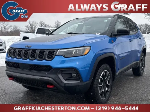 Blue 2024 Jeep Compass Trailhawk for sale in Burns Harbor, IN