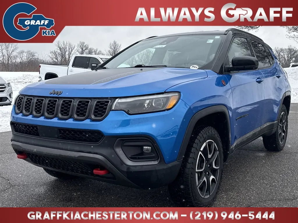 Blue 2024 Jeep Compass Trailhawk for sale in Burns Harbor, IN