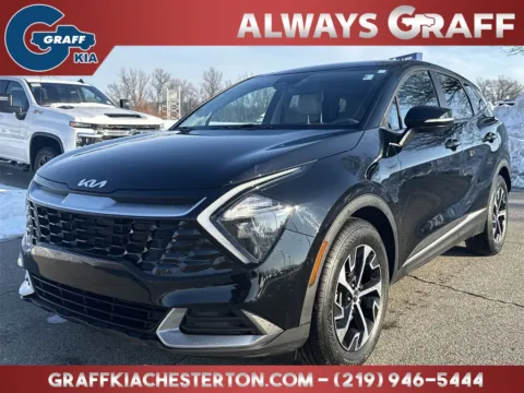 Black 2023 Kia Sportage EX for sale in Burns Harbor, IN