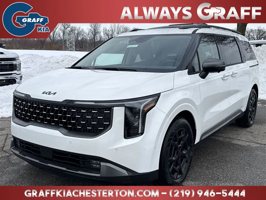 White 2026 Kia Carnival Hybrid SX for sale in Burns Harbor, IN