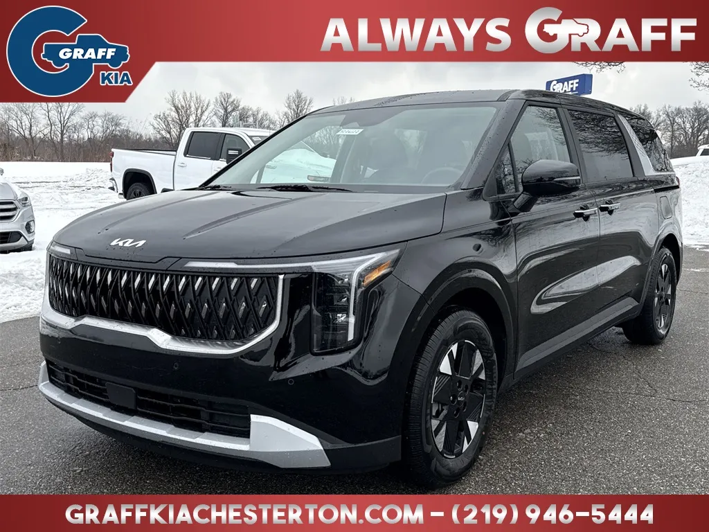 Black 2026 Kia Carnival Hybrid LXS for sale in Burns Harbor, IN