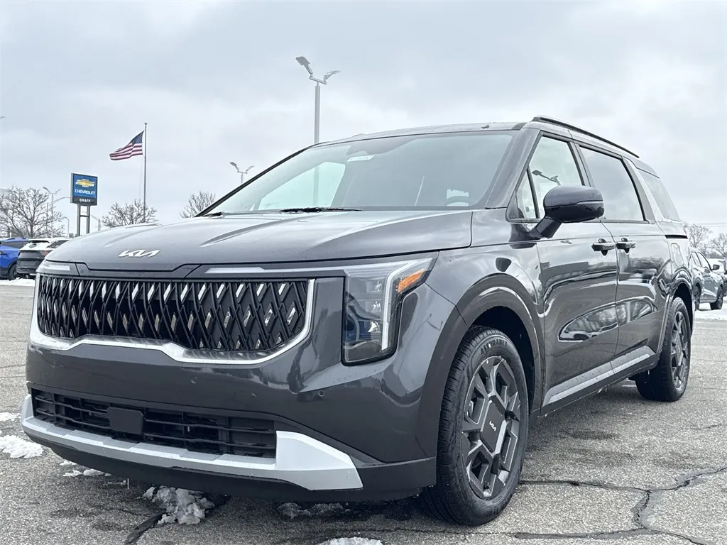 Gray 2026 Kia Carnival Hybrid EX for sale in Burns Harbor, IN