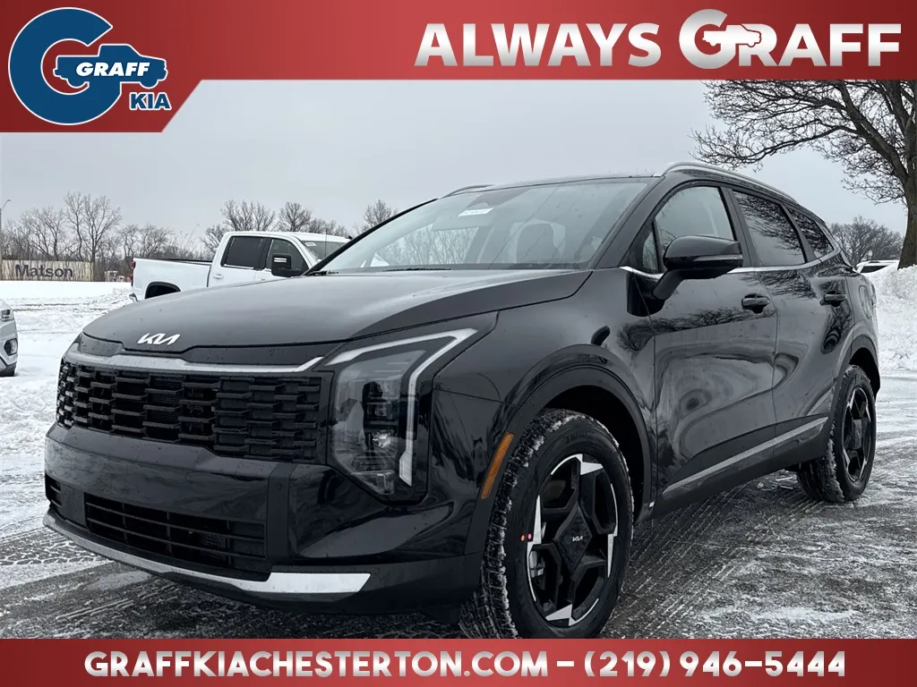 Black 2026 Kia Sportage Hybrid EX for sale in Burns Harbor, IN