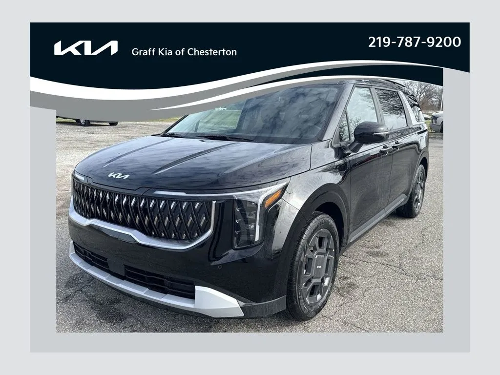 Black 2026 Kia Carnival Hybrid EX for sale in Burns Harbor, IN
