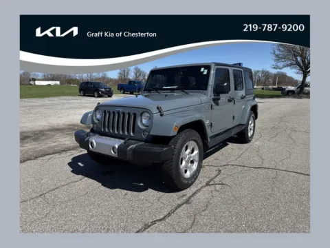 Blue 2015 Jeep Wrangler Unlimited Sahara for sale in Burns Harbor, IN