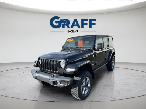 Black 2018 Jeep Wrangler Unlimited Sahara for sale in Burns Harbor, IN