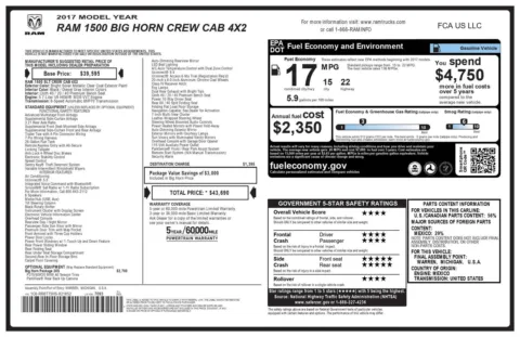 Photos of 2017 Ram 1500 Big Horn for sale in North Charleston, SC at Payless Car Sales