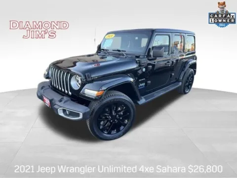 Black 2021 Jeep Wrangler Unlimited Sahara 4xe for sale in Milwaukee, WI