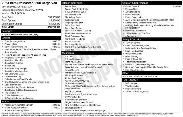 Ram ProMaster 3500 photo 29
