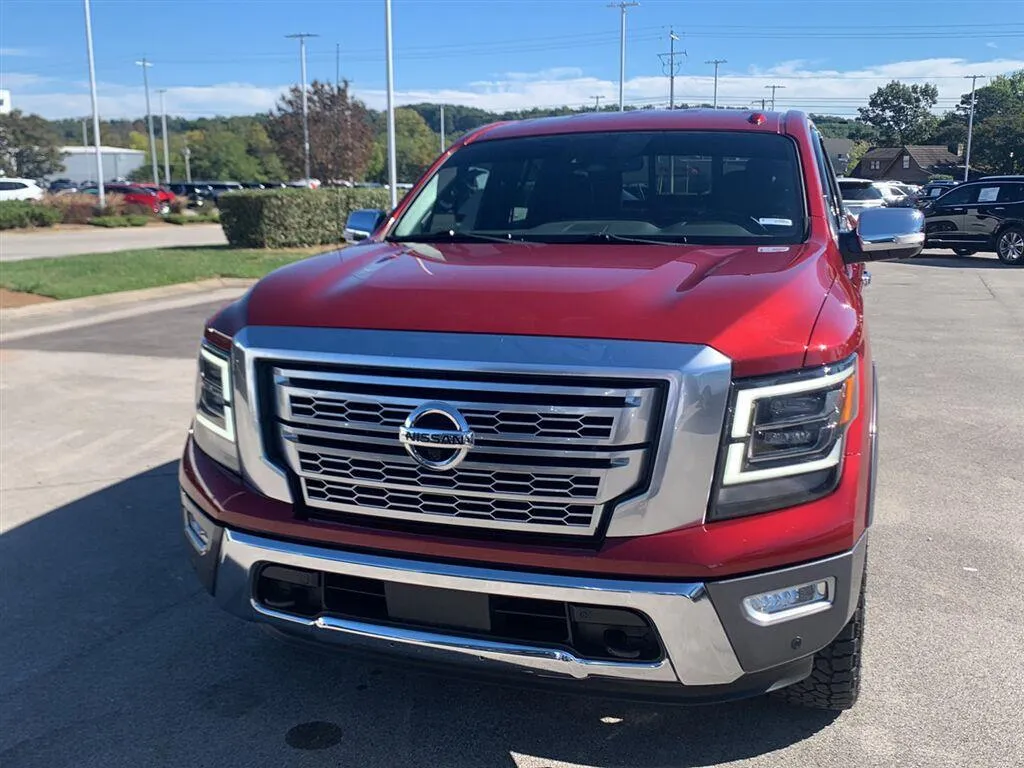 Red 2020 Nissan Titan Platinum Reserve for sale in Knoxville, TN