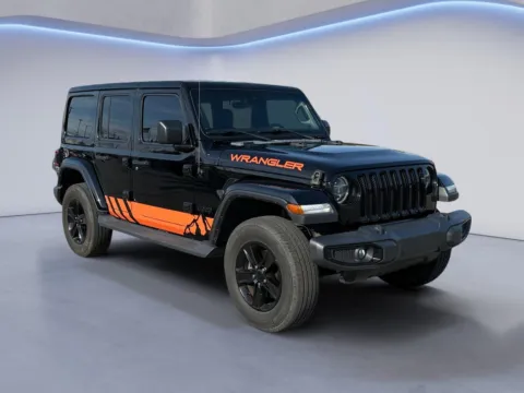 Black 2020 Jeep Wrangler Unlimited Sahara Altitude for sale in Alcoa, TN
